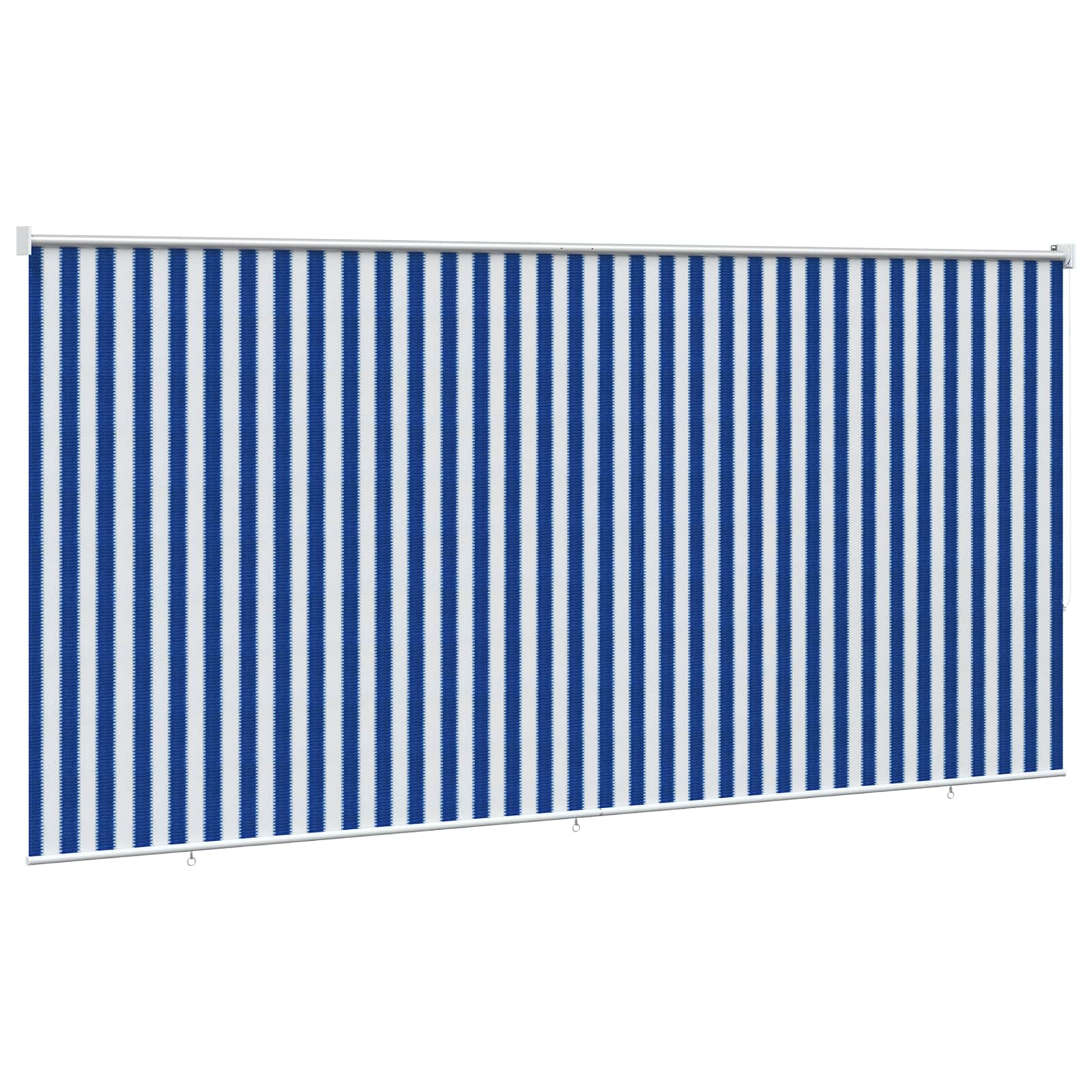 vidaXL Outdoor Roller Blind 90% UV Block Blue and White Stripe HDPE 4