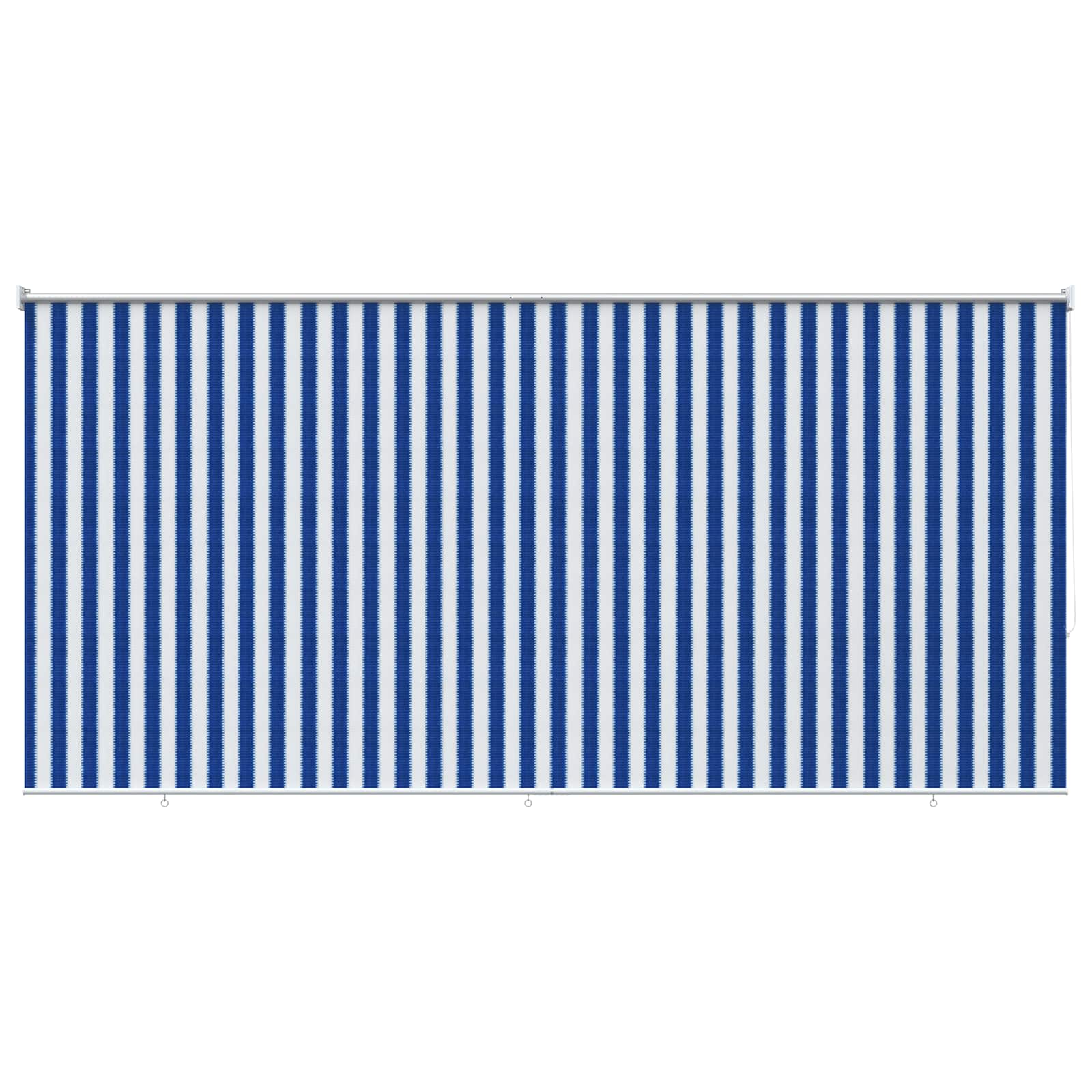 vidaXL Outdoor Roller Blind 90% UV Block Blue and White Stripe HDPE 2