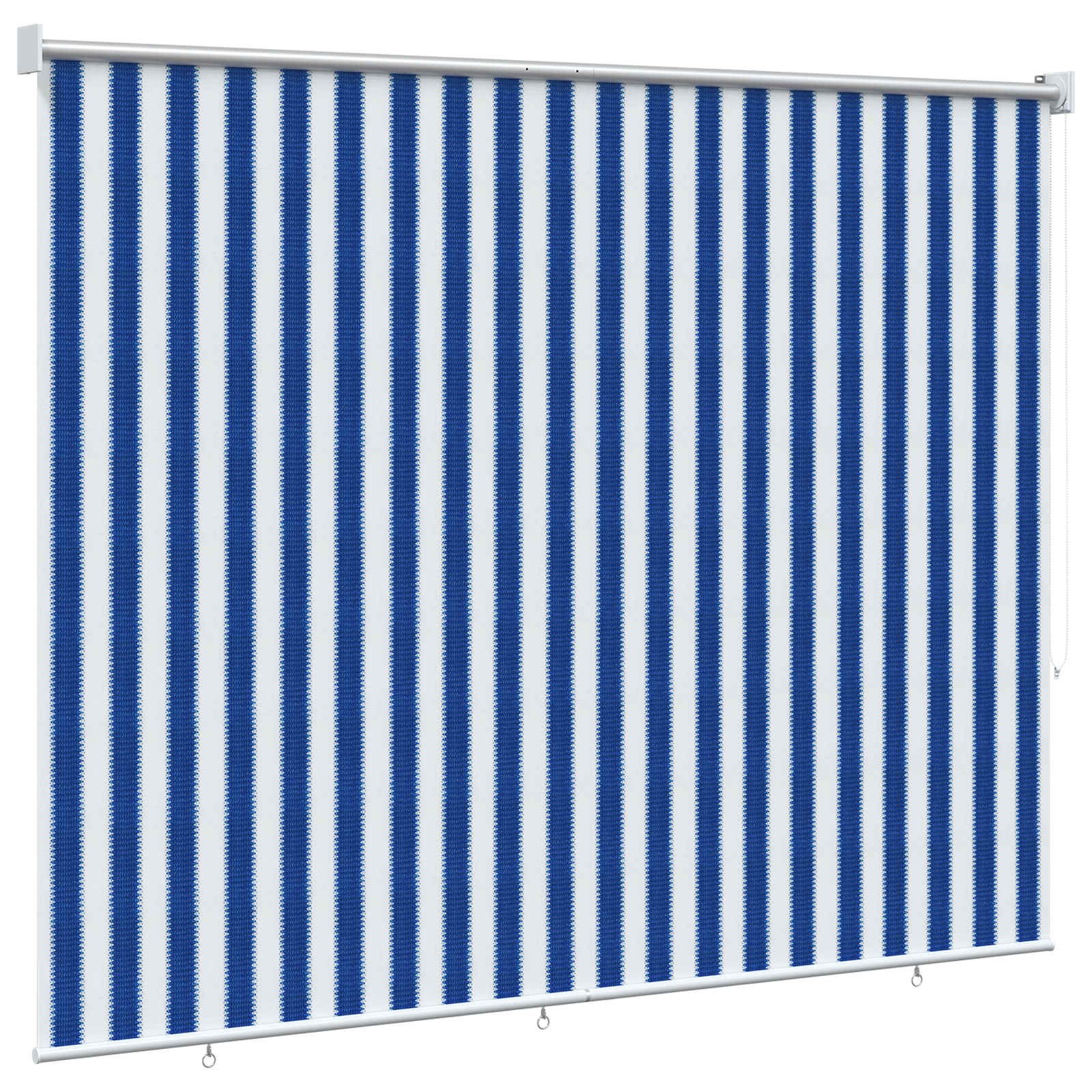vidaXL Outdoor Roller Blind 90% UV Block Blue and White Stripe HDPE 4