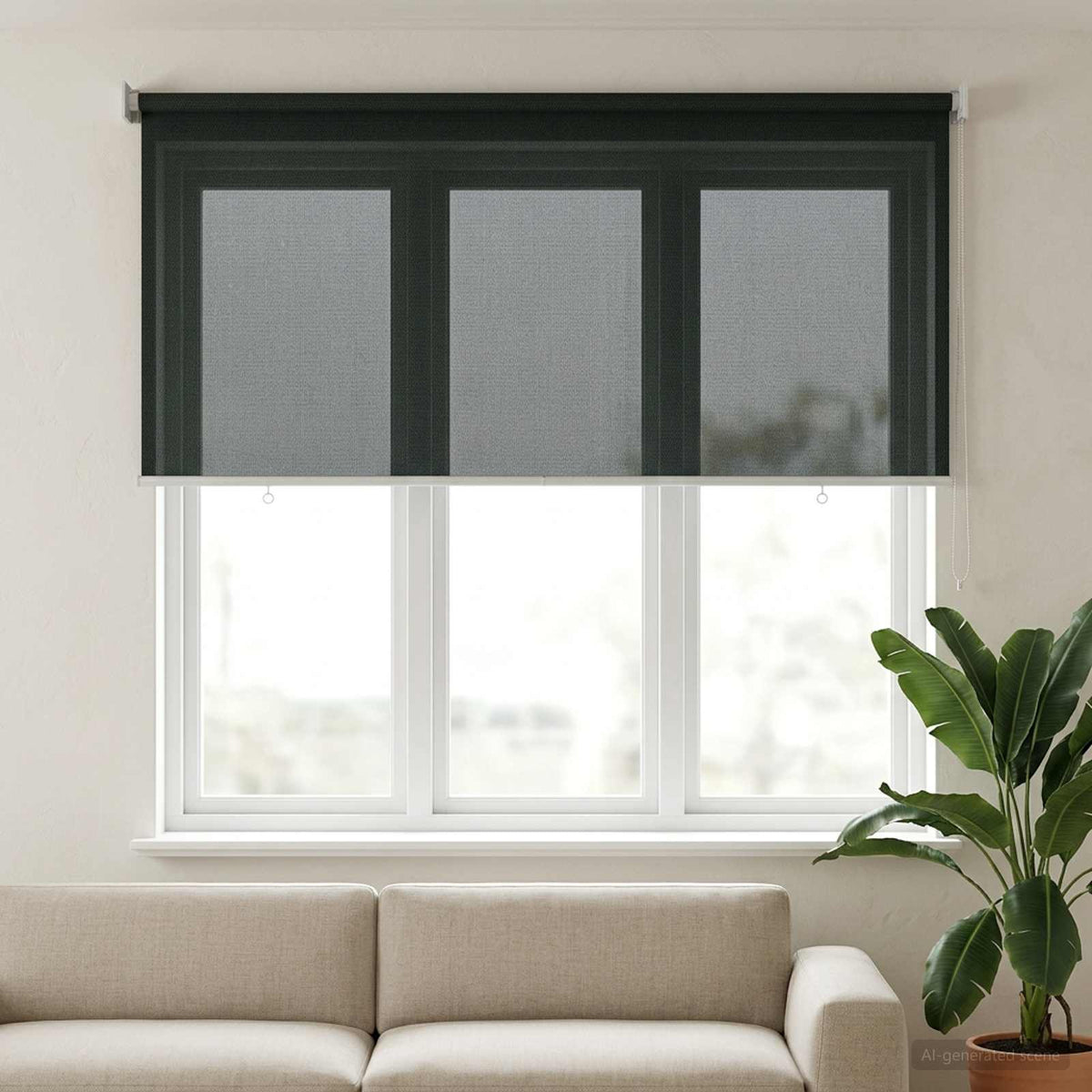 vidaXL Outdoor Roller Blind 90% UV Block Dark Green 160 x 140 cm HDPE 1