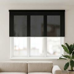 vidaXL Outdoor Roller Blind 90% UV Block Black 200 x 140 cm HDPE 1