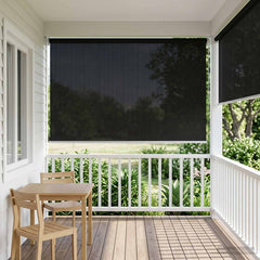 vidaXL Outdoor Roller Blind 90% UV Block Black 200 x 140 cm HDPE 3