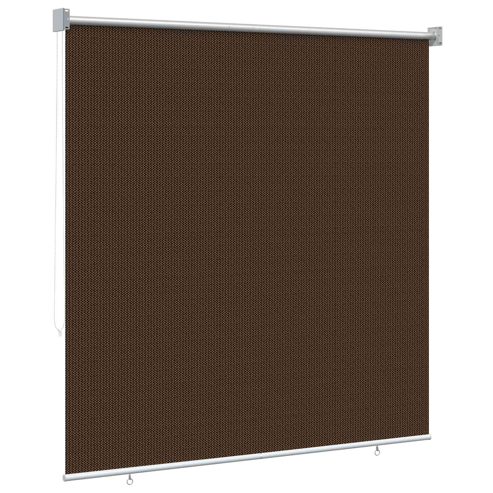 vidaXL Outdoor Roller Blind 90% UV Block Brown 120 x 230 cm HDPE 5