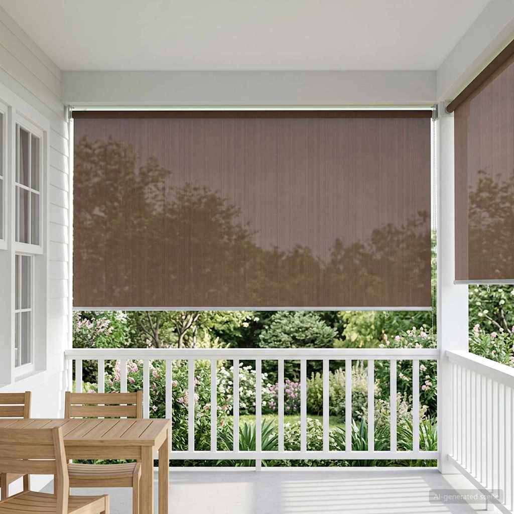vidaXL Outdoor Roller Blind 90% UV Block Taupe 180 x 140 cm HDPE 1