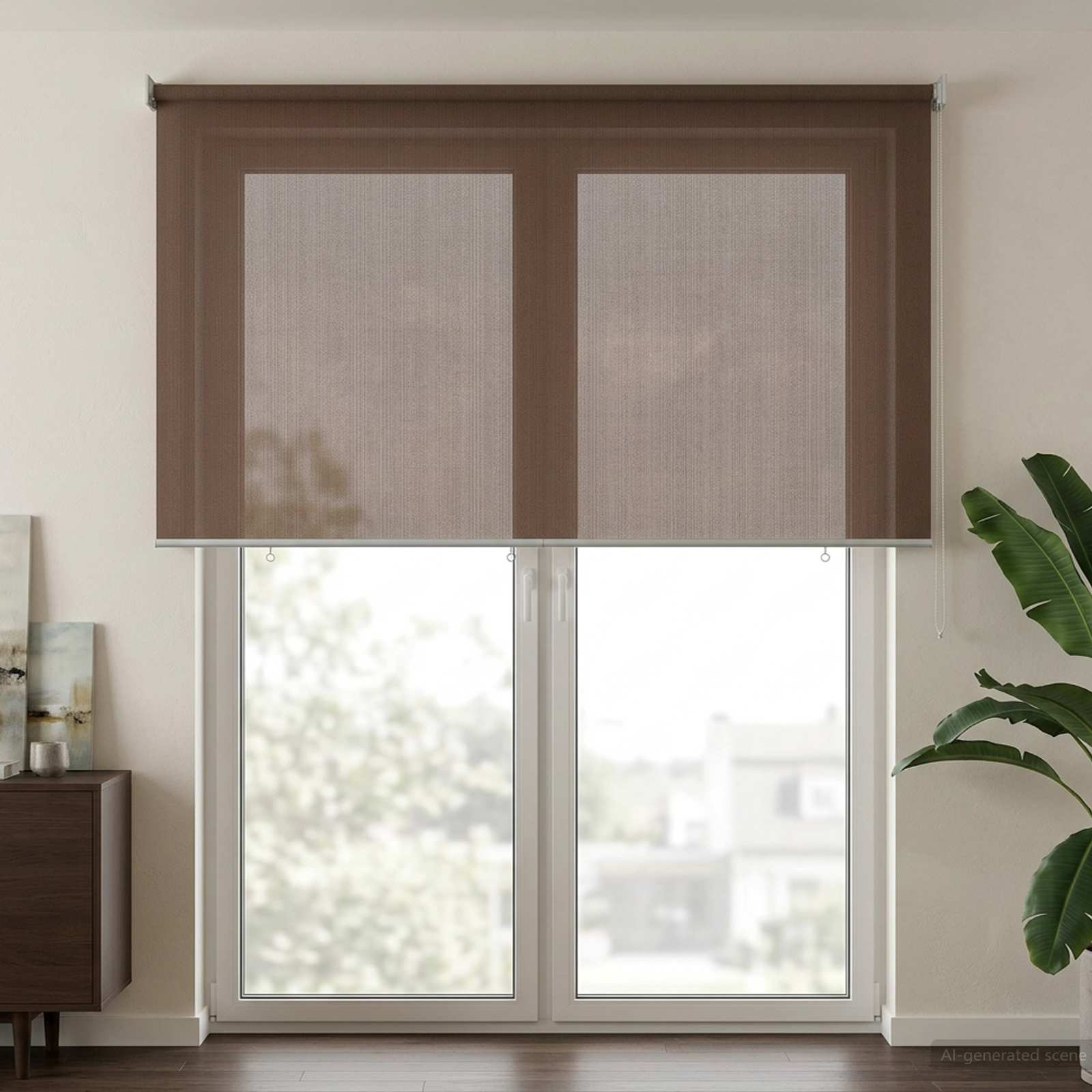vidaXL Outdoor Roller Blind 90% UV Block Taupe 120 x 230 cm HDPE 3