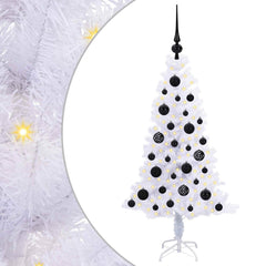 vidaXL Artificial Christmas Tree with Stand White 120 cm PVC and Steel 2