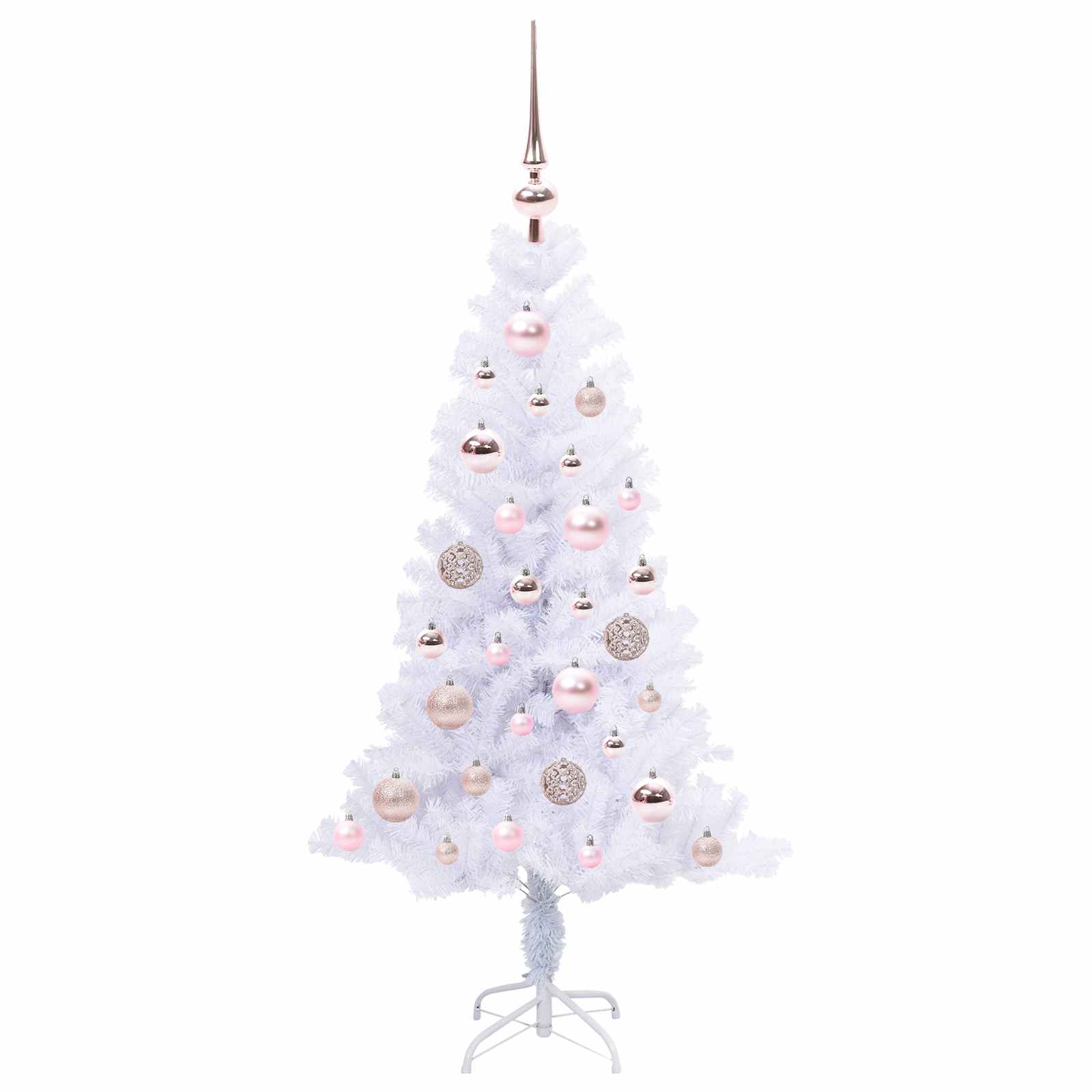 vidaXL Artificial Christmas Tree with Stand White 120 cm PVC and Steel 4