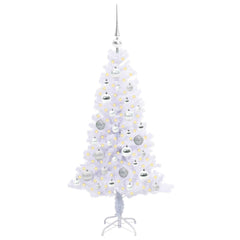 vidaXL Artificial Christmas Tree with Stand White 120 cm PVC and Steel 3