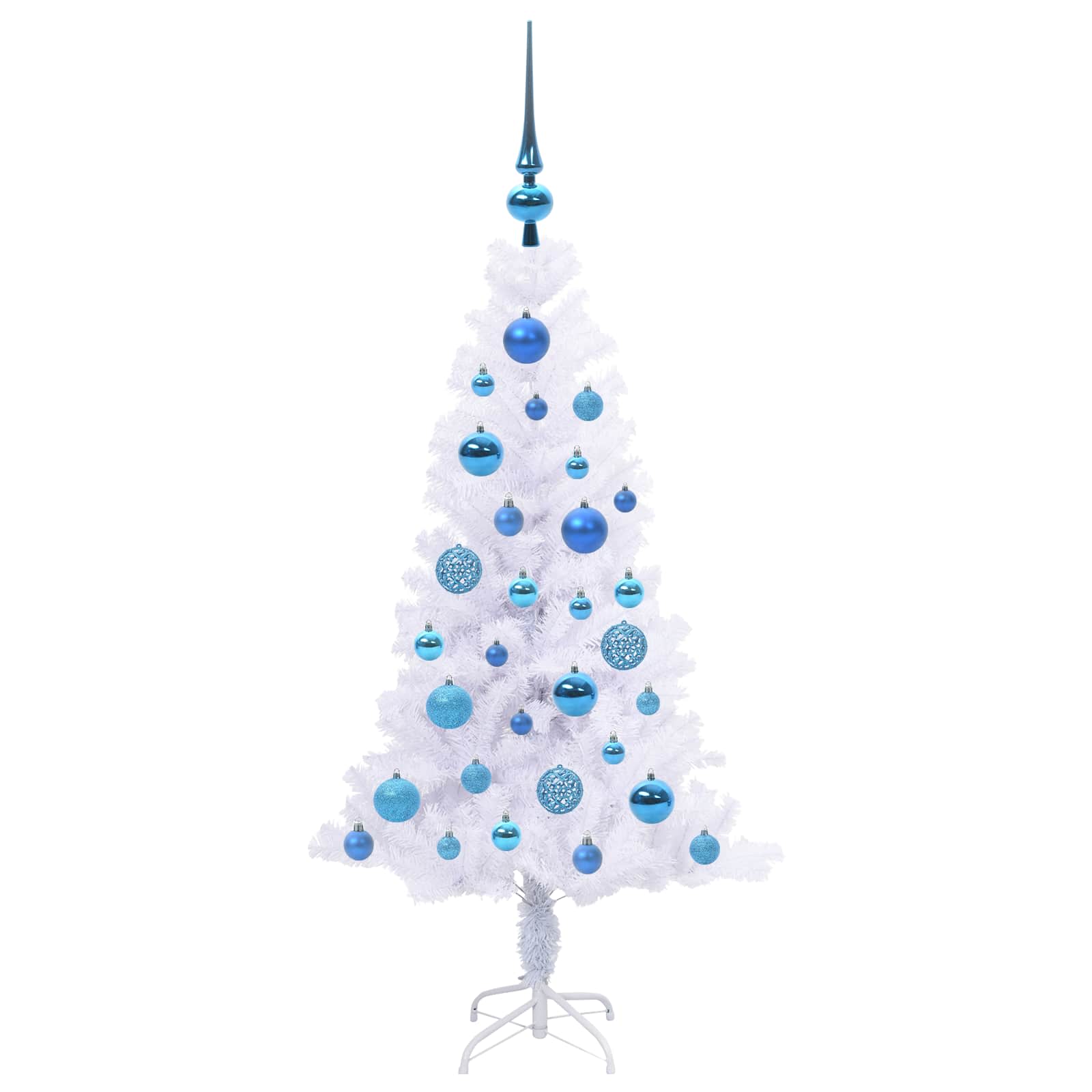 vidaXL Artificial Christmas Tree with Stand White 120 cm PVC and Steel 4