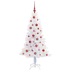 vidaXL Artificial Christmas Tree with Stand White 150 cm PVC and Steel 3