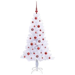 vidaXL Artificial Christmas Tree with Stand White 150 cm PVC and Steel 4
