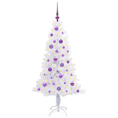 vidaXL Artificial Christmas Tree with Stand White 150 cm PVC and Steel 3
