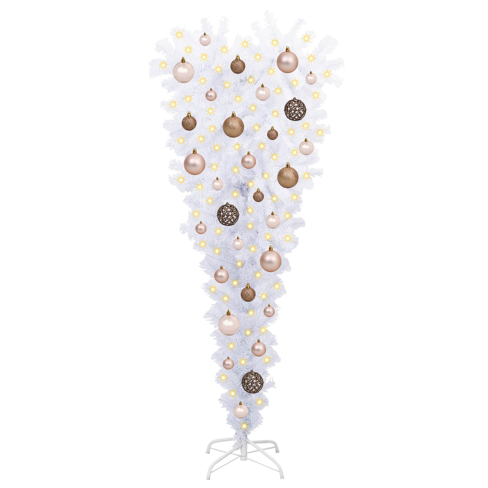 vidaXL Artificial Christmas Tree with Stand White 120 cm PVC and Steel 3