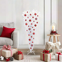 vidaXL Artificial Christmas Tree with Stand White 120 cm PVC and Steel 1