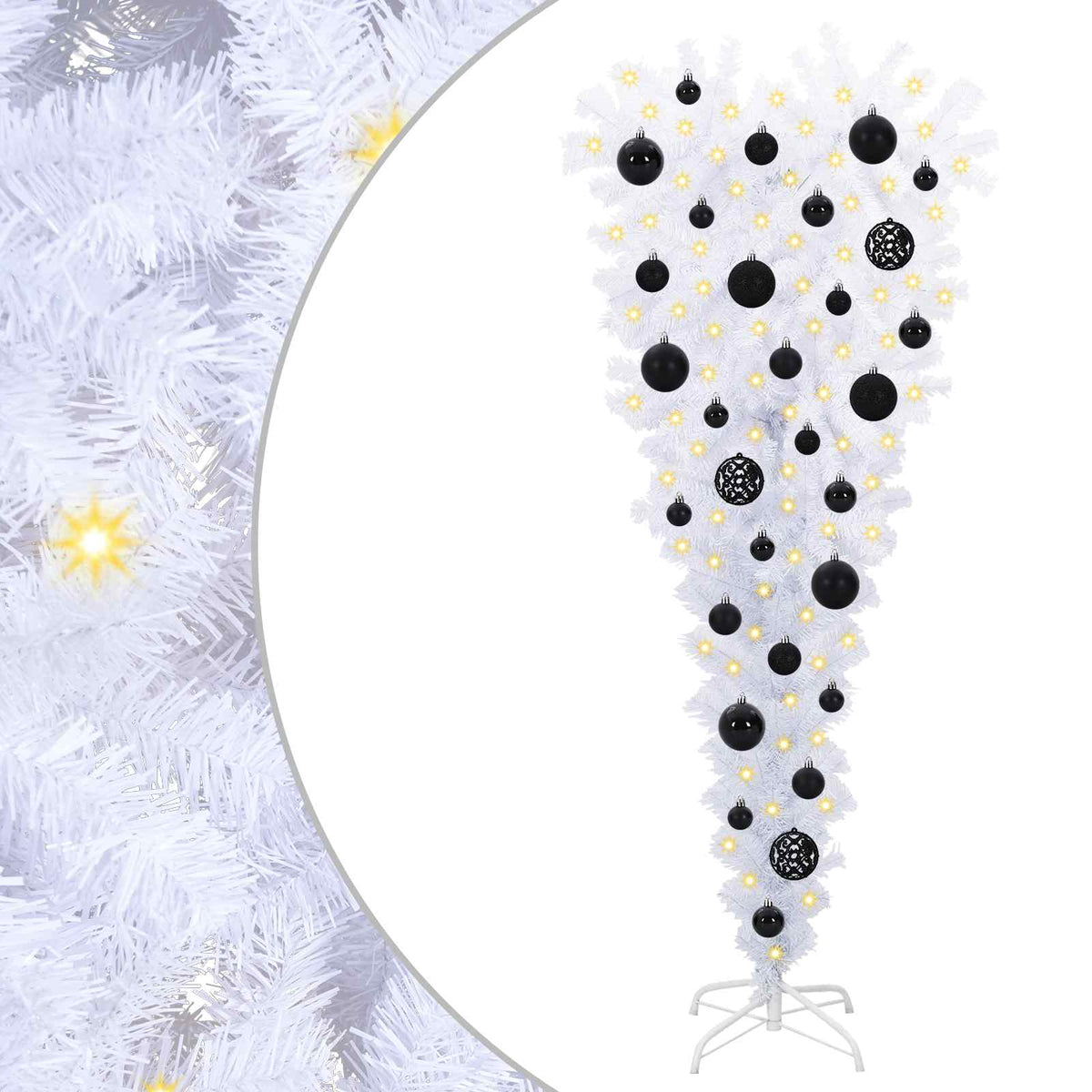 vidaXL Artificial Christmas Tree with Stand White 120 cm PVC and Steel 2