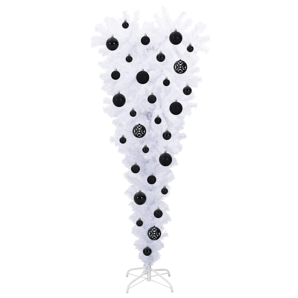 vidaXL Artificial Christmas Tree with Stand White 120 cm PVC and Steel 4