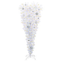 vidaXL Artificial Christmas Tree with Stand White 120 cm PVC and Steel 3
