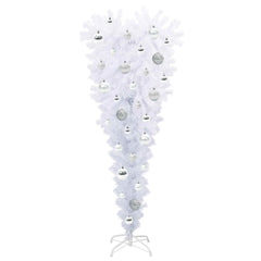 vidaXL Artificial Christmas Tree with Stand White 120 cm PVC and Steel 4