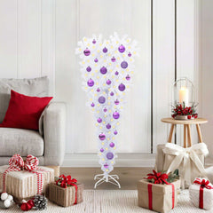 vidaXL Artificial Christmas Tree with Stand White 120 cm PVC and Steel 1