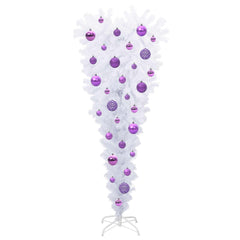 vidaXL Artificial Christmas Tree with Stand White 120 cm PVC and Steel 4