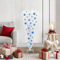 vidaXL Artificial Christmas Tree with Stand White 120 cm PVC and Steel 1