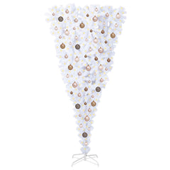 Artificial Christmas Tree with Stand White PVC and Steel Rose and gold 180 cm
