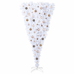 Artificial Christmas Tree with Stand White PVC and Steel Rose and gold 180 cm