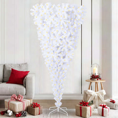 Artificial Christmas Tree with Stand White PVC and Steel 210 cm