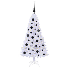 vidaXL Artificial Christmas Tree White 120 cm PVC and Steel 3