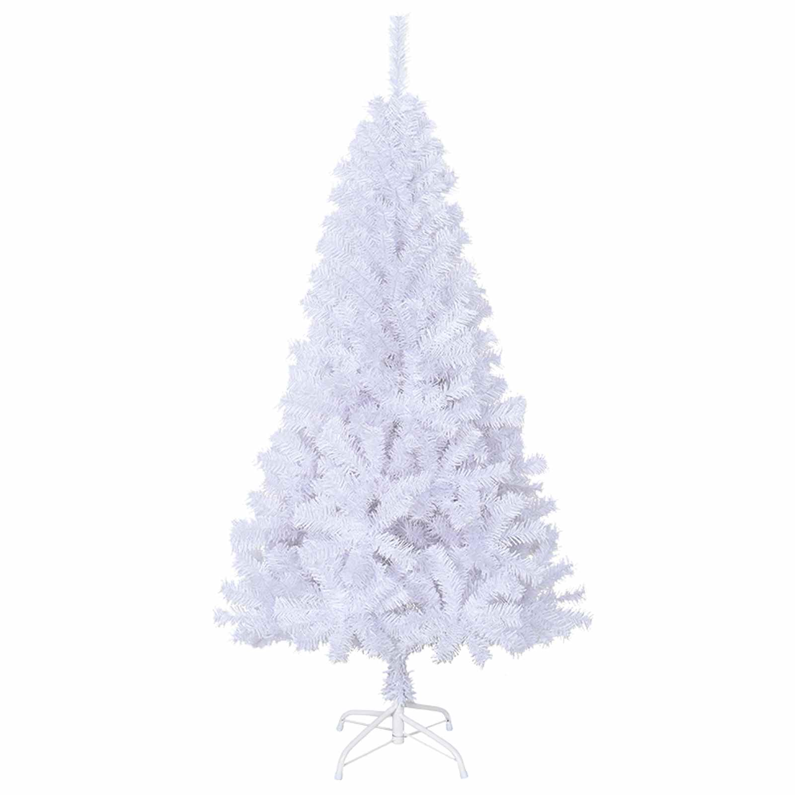 vidaXL Artificial Christmas Tree White 120 cm PVC and Steel 5