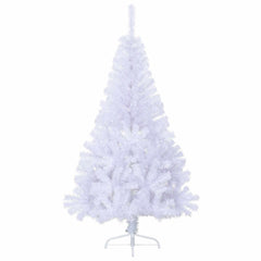 Artificial Christmas Tree with Stand White PVC and Steel Red 150 cm