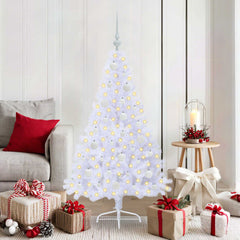 Artificial Christmas Tree with Stand White PVC and Steel White 150 cm