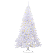 vidaXL Artificial Christmas Tree with Stand White 240 cm PVC and Steel 3