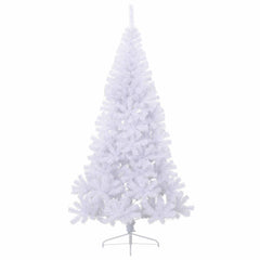 vidaXL Artificial Christmas Tree with Stand White 240 cm PVC and Steel 4