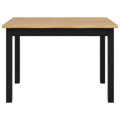 VidaXL Dining Table EKAI Black 112 x 70 x 76.5 cm Solid Pine Wood 4