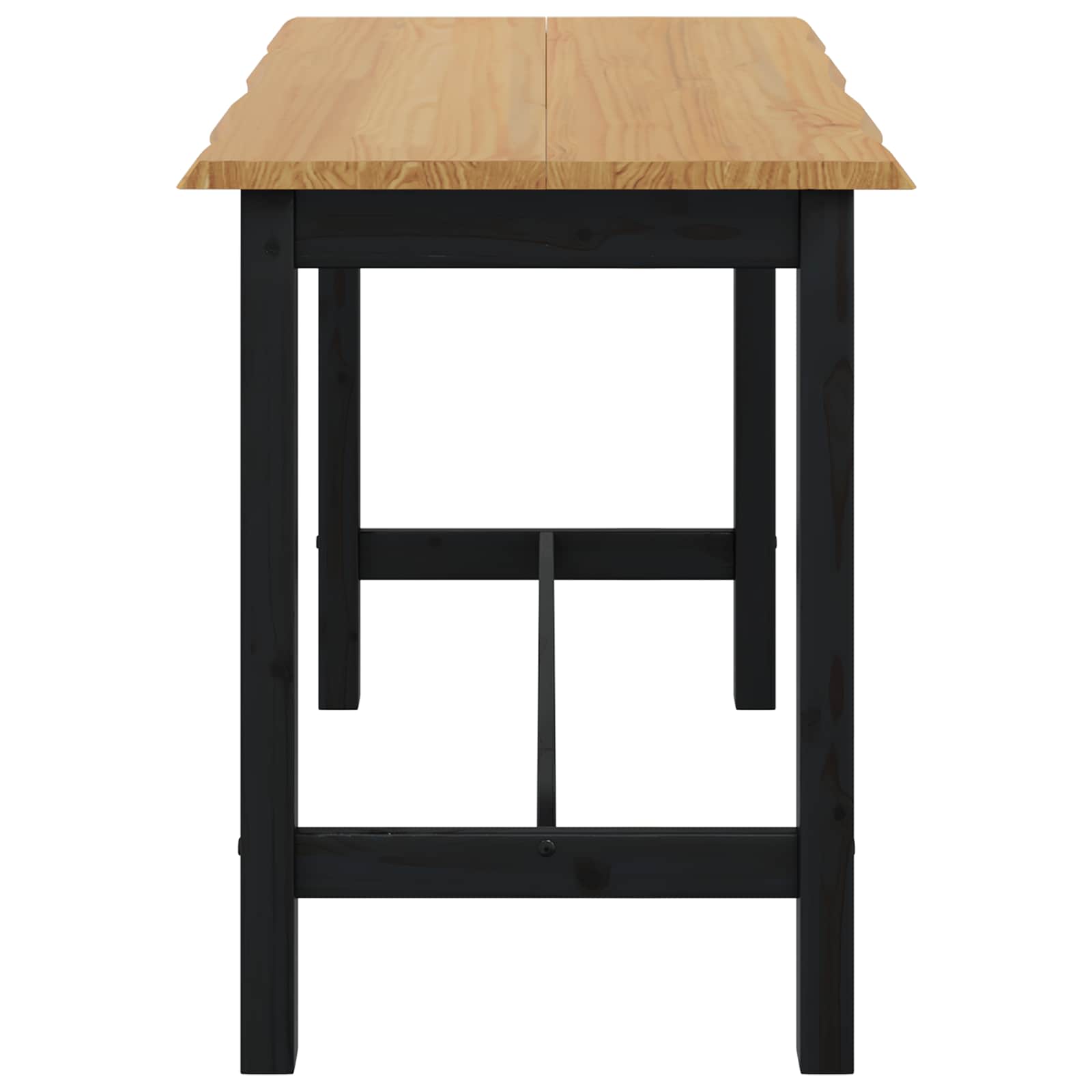 VidaXL High Bar Table EKAI Black 112 x 70 x 91 cm Solid Pine Wood 5