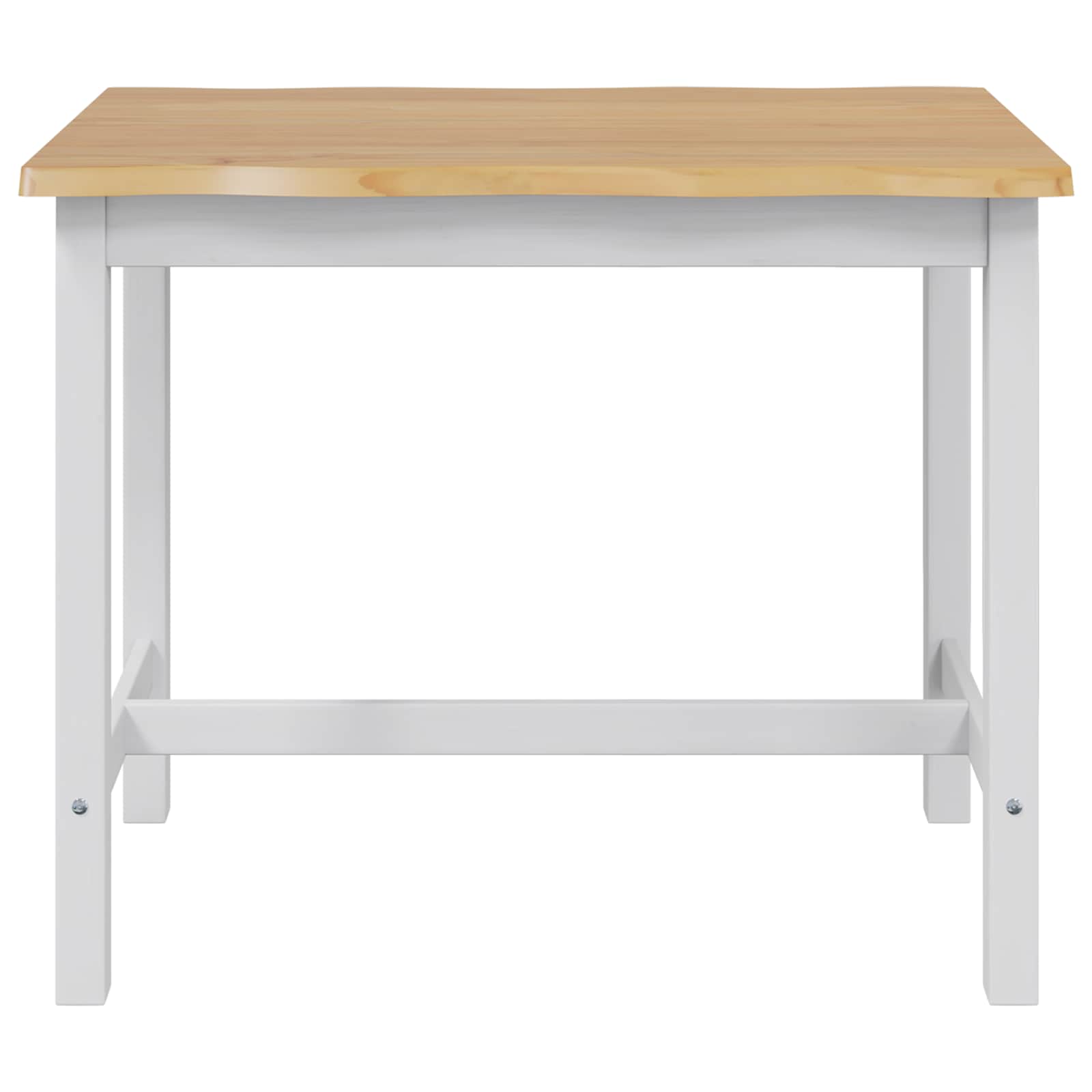 VidaXL High Bar Table EKAI White 112 x 70 x 91 cm Solid Pine Wood 4