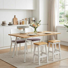 vidaXL High Bar Stool EKAI 2 pcs White 40 x 29 x 63 cm Solid Pine Wood 1