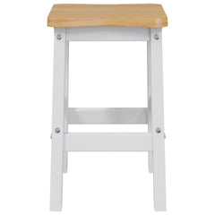 vidaXL High Bar Stool EKAI 2 pcs White 40 x 29 x 63 cm Solid Pine Wood 4