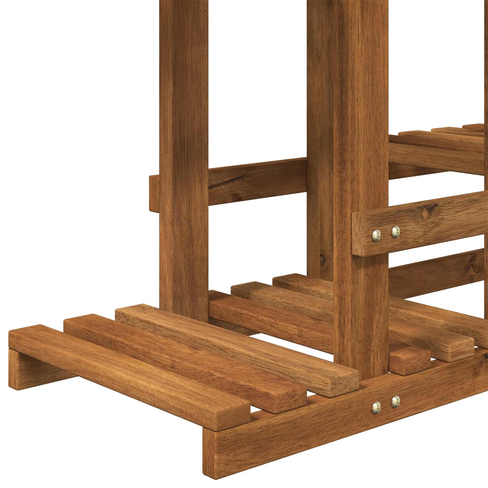 vidaXL Plant Stand Natural 93.5 x 25 x 91.5 cm Solid Acacia Wood 4