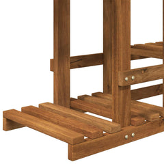 vidaXL Plant Stand Natural 93.5 x 25 x 91.5 cm Solid Acacia Wood 4
