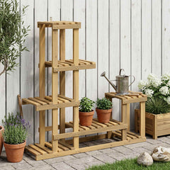 vidaXL Plant Stand White 93.5 x 25 x 91.5 cm Solid Acacia Wood 1