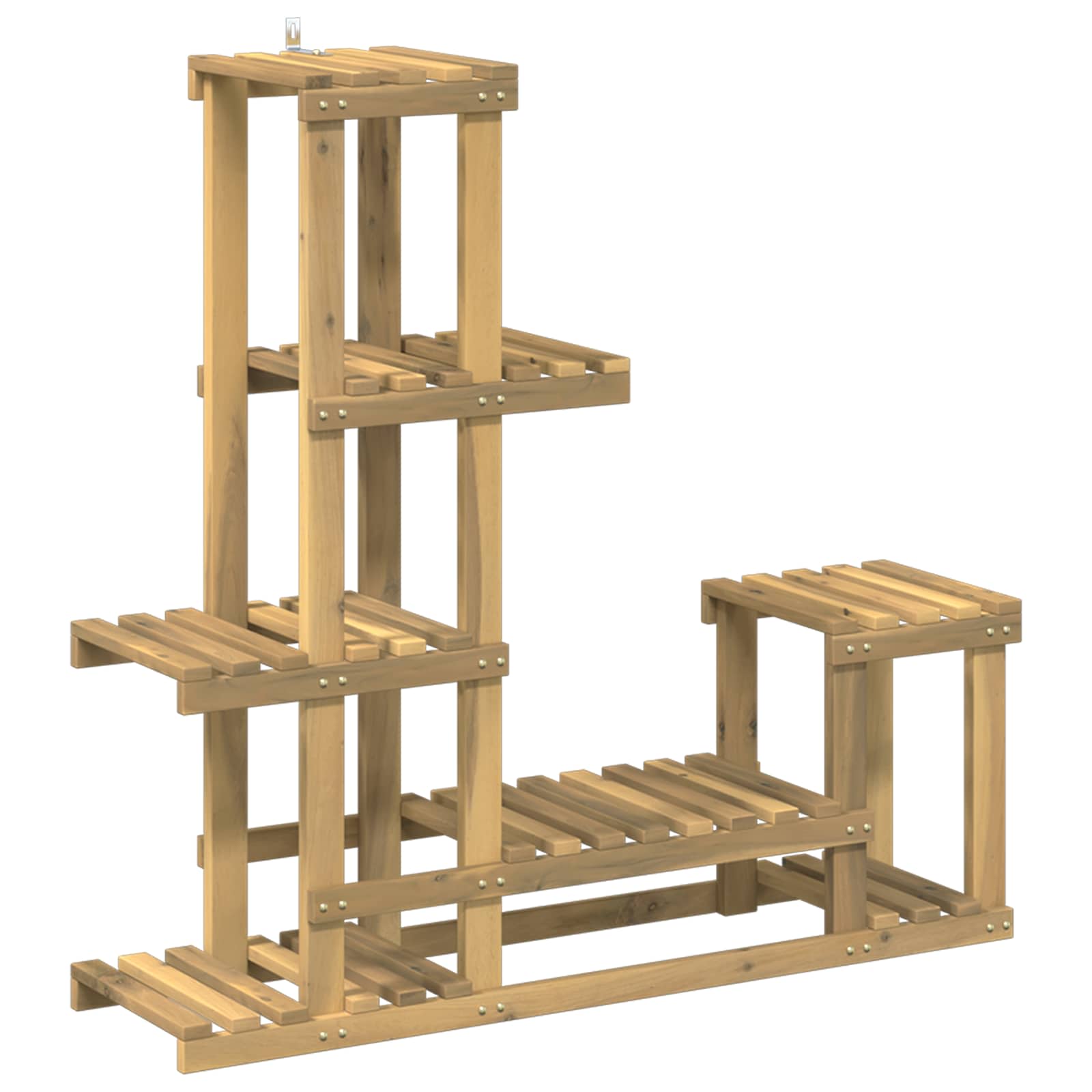 vidaXL Plant Stand White 93.5 x 25 x 91.5 cm Solid Acacia Wood 2