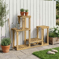 vidaXL Plant Stand White 90 x 25 x 73 cm Solid Acacia Wood 1