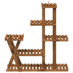 Plant Stand Solid Acacia Wood Natural Depth 25 cm 95 cm 101.5 cm 5-Tier