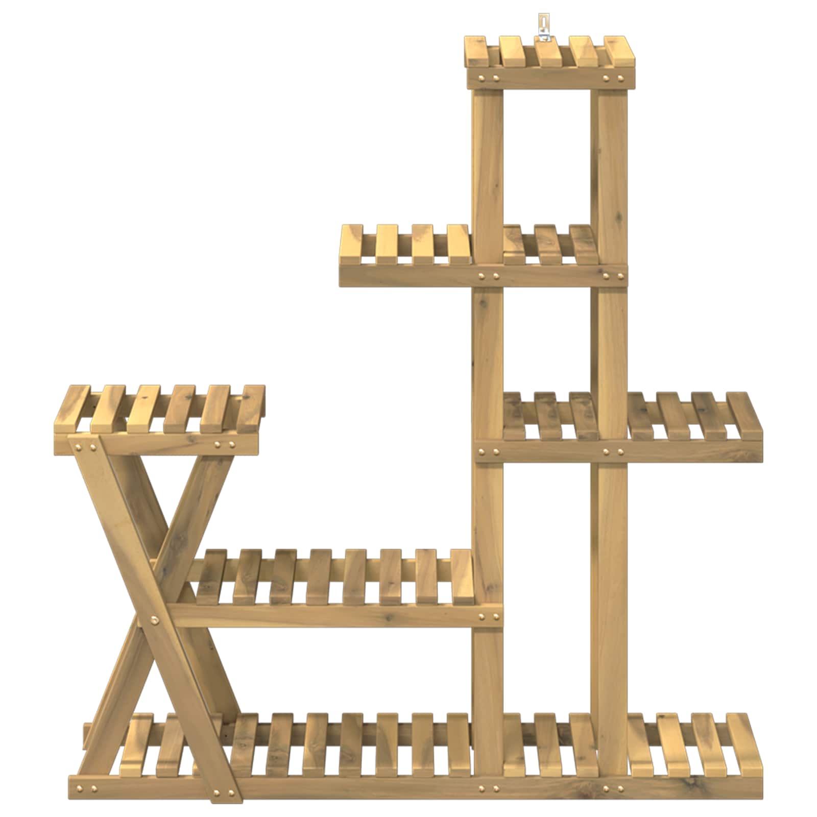 vidaXL Plant Stand White 95 x 25 x 101.5 cm Solid Acacia Wood 3