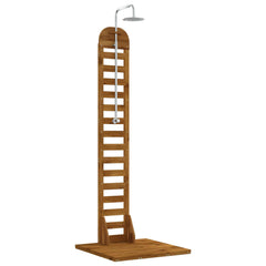 Outdoor Shower 225 cm Solid Acacia Wood and Stainless Steel Natural