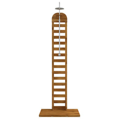 Outdoor Shower 225 cm Solid Acacia Wood and Stainless Steel Natural