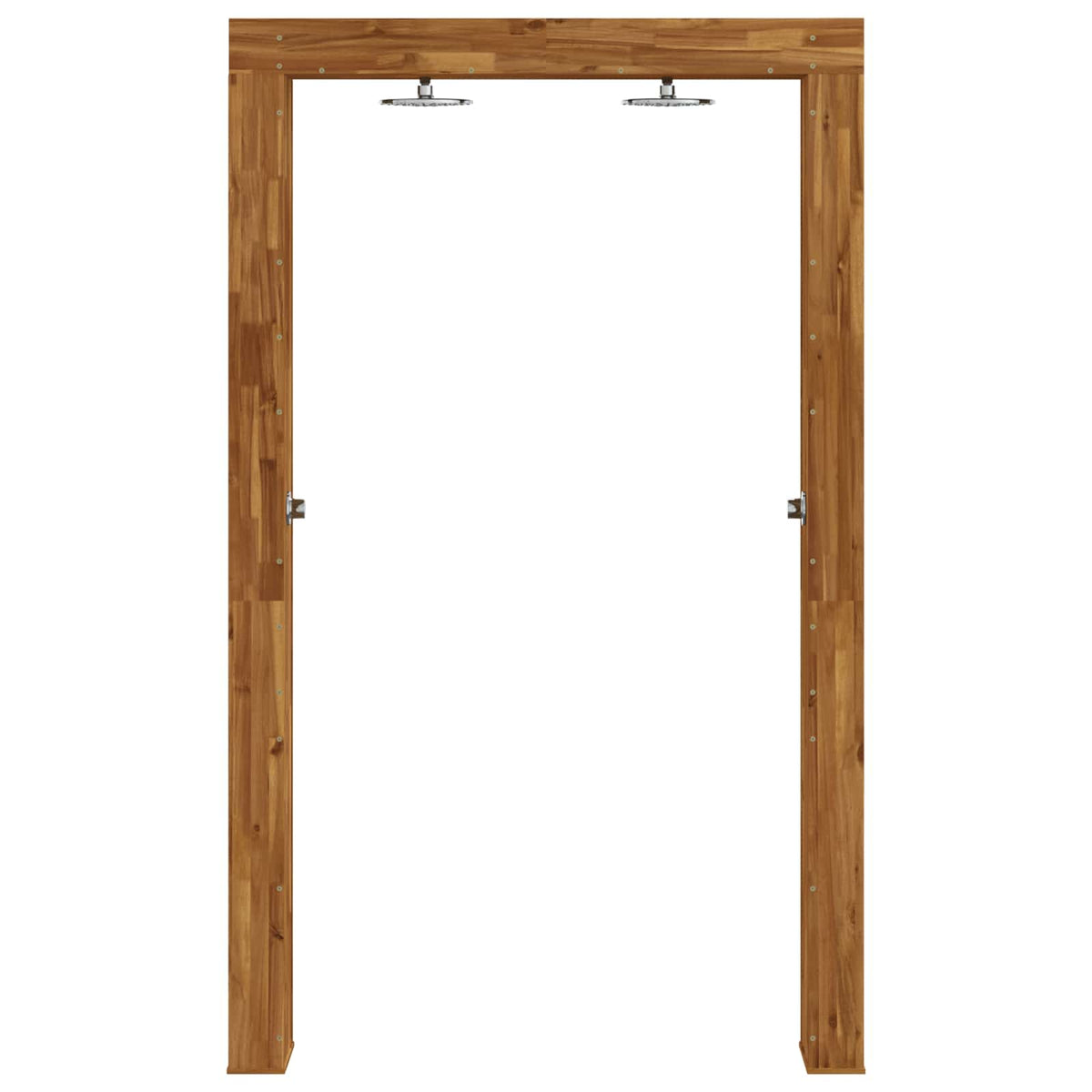 Outdoor Shower 226 cm Solid Acacia Wood and Stainless Steel Natural 137 x 23 x 226 cm