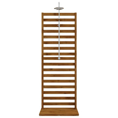 Outdoor Shower 205.5 cm Solid Acacia Wood and Stainless Steel Natural